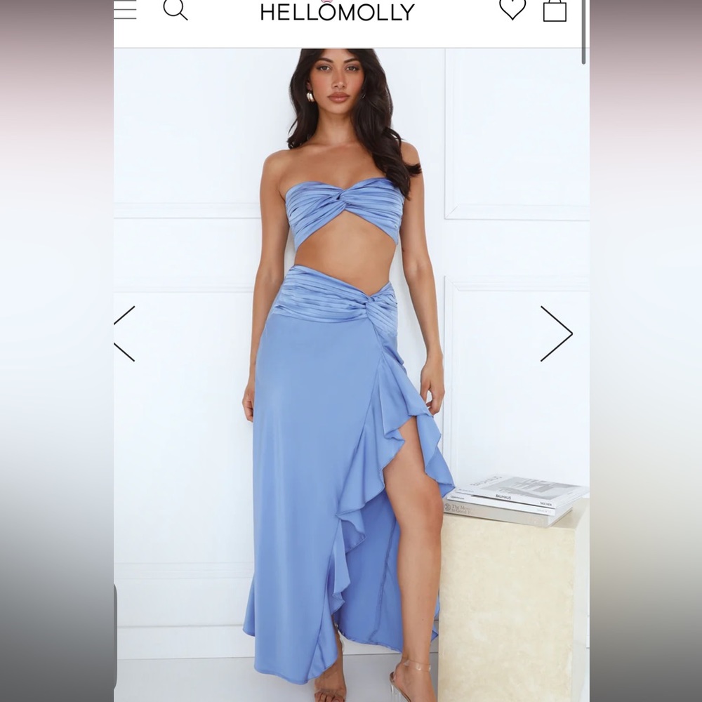 *Brand new*Dairy of secrets blue crop and skirt set
